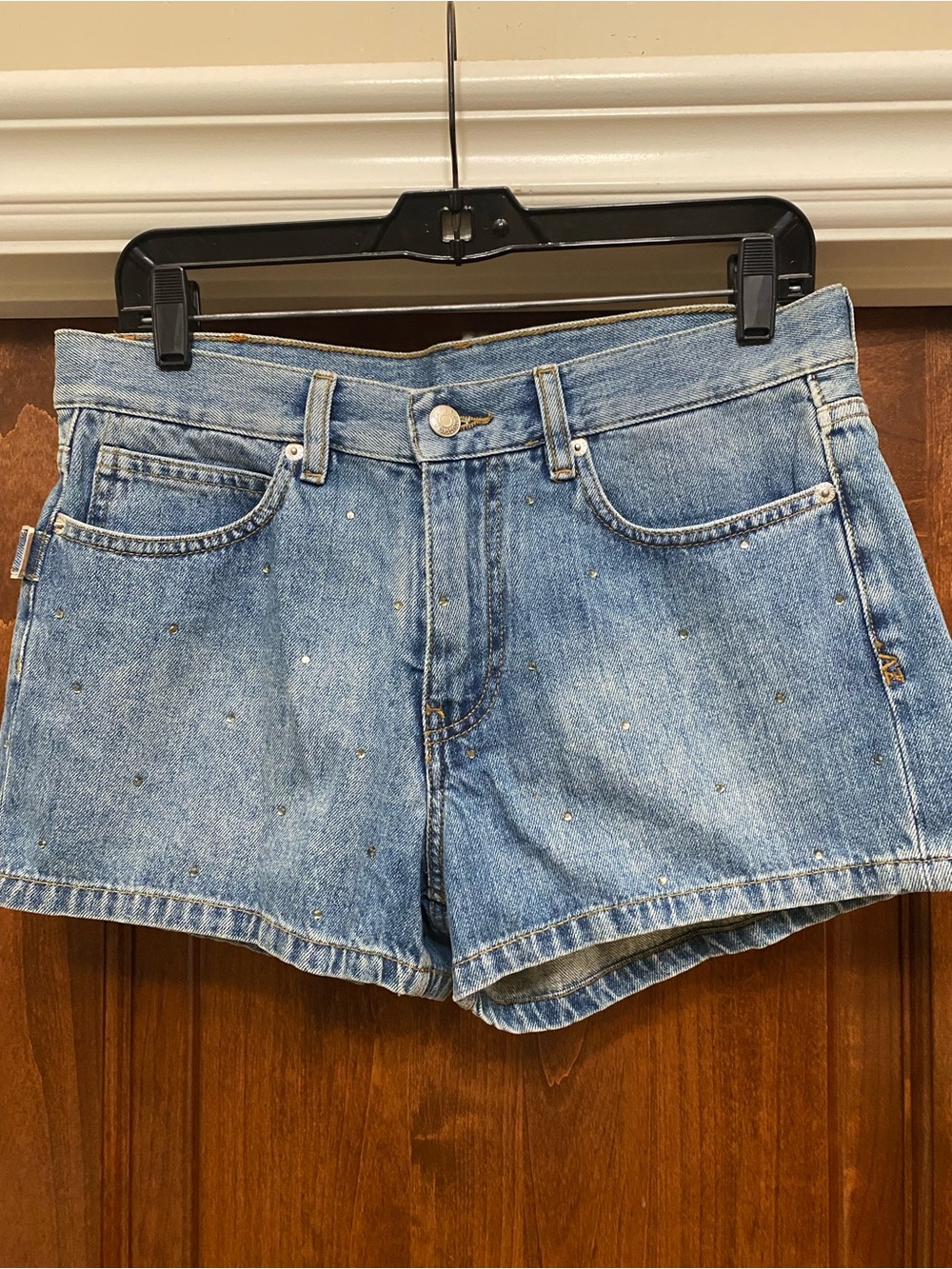 Zadig & Voltaire Sina Denim Eco Strass Shorts Fr Sz 38 US 6 New